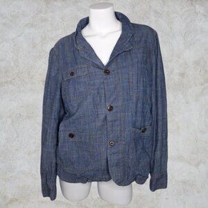 Koto Brand Unisex Lined Button Up Denim Jacket w/ Multiple Pockets & Collar